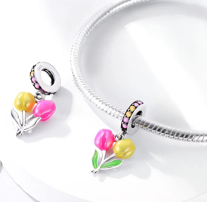 Charm Pandora Colgante De Tulipán