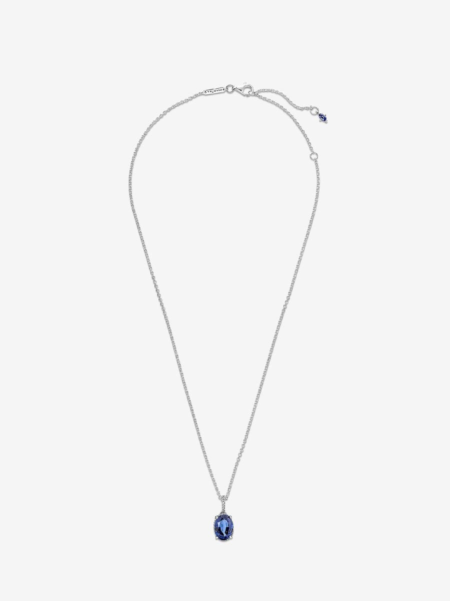 Collar Halo Brillante Punto Azul