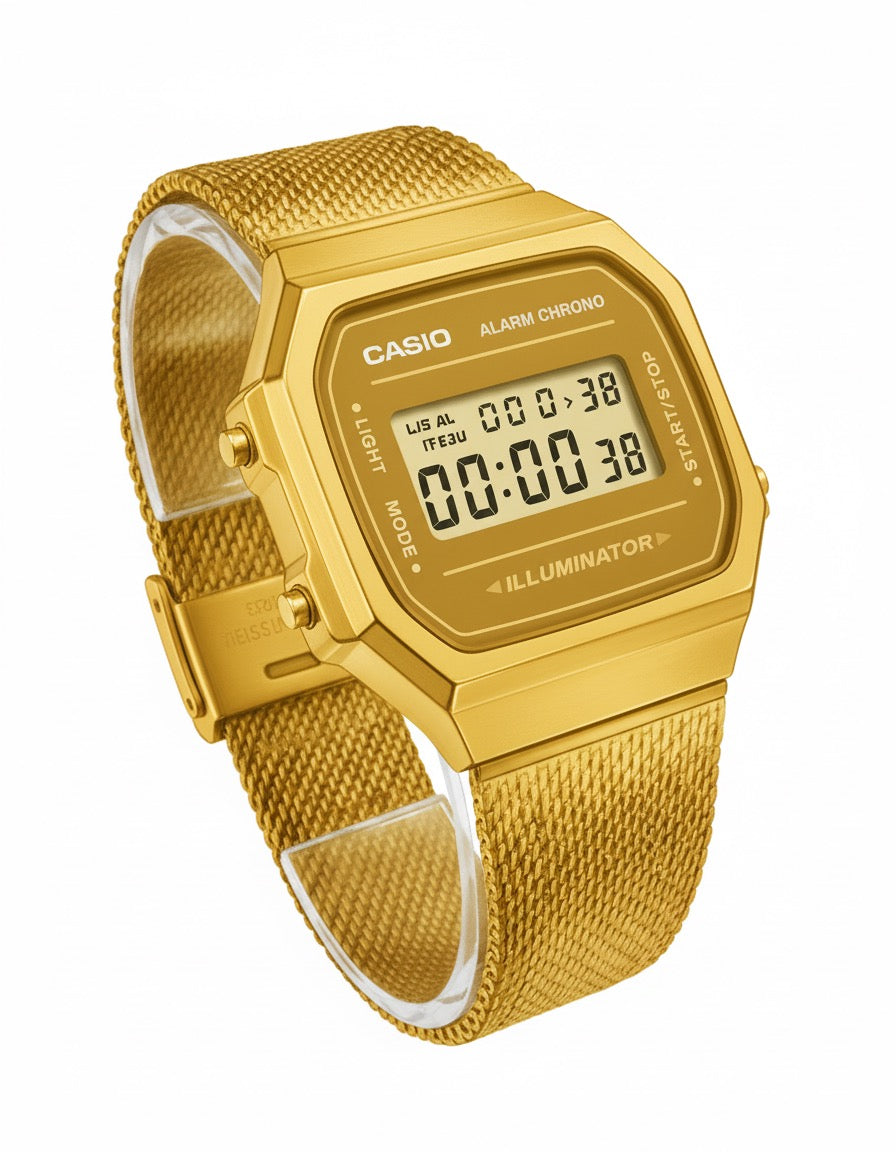 Reloj Casio con Correa de Malla Dorado