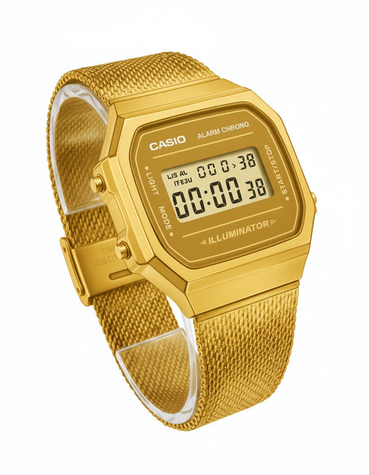 Reloj Casio con Correa de Malla Dorado