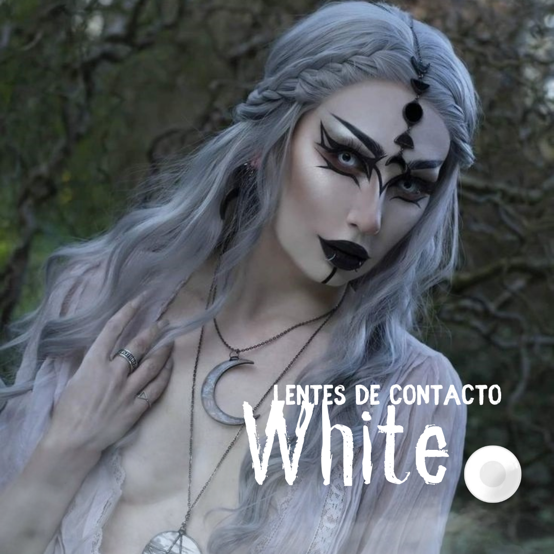 Lentes De Contacto Meetone Halloween Tono White