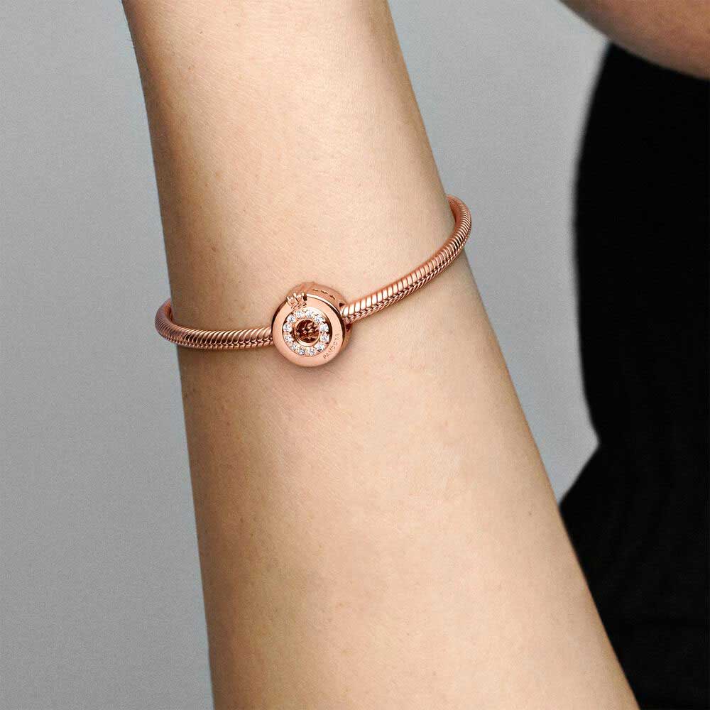 Charm Pandora Tiara Logo Círculo Brillante
