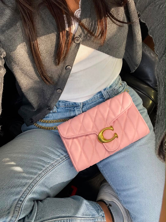 Cartera Coach Soft Tabby Wallet With Quilting Rosa Con Caja