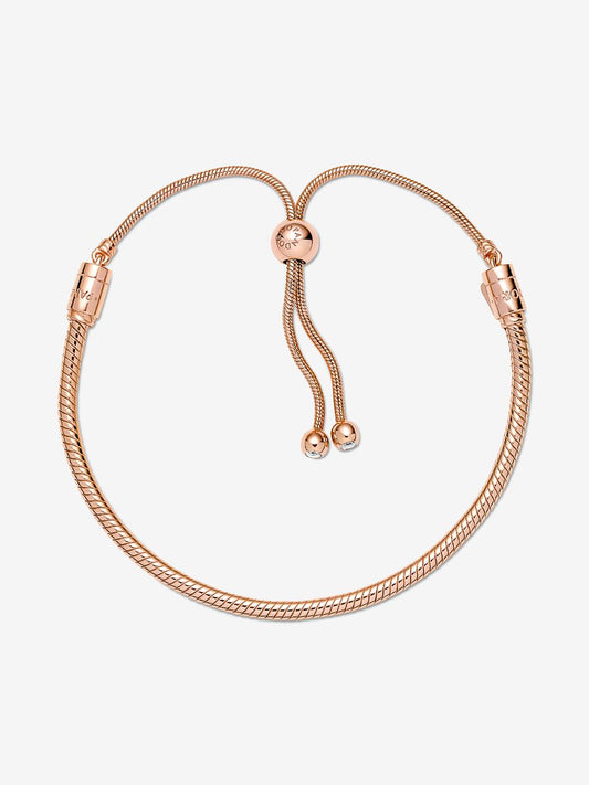 Pulsera Pandora Moments Diseño Cadena de Serpiente con Cierre Deslizante Rose Gold