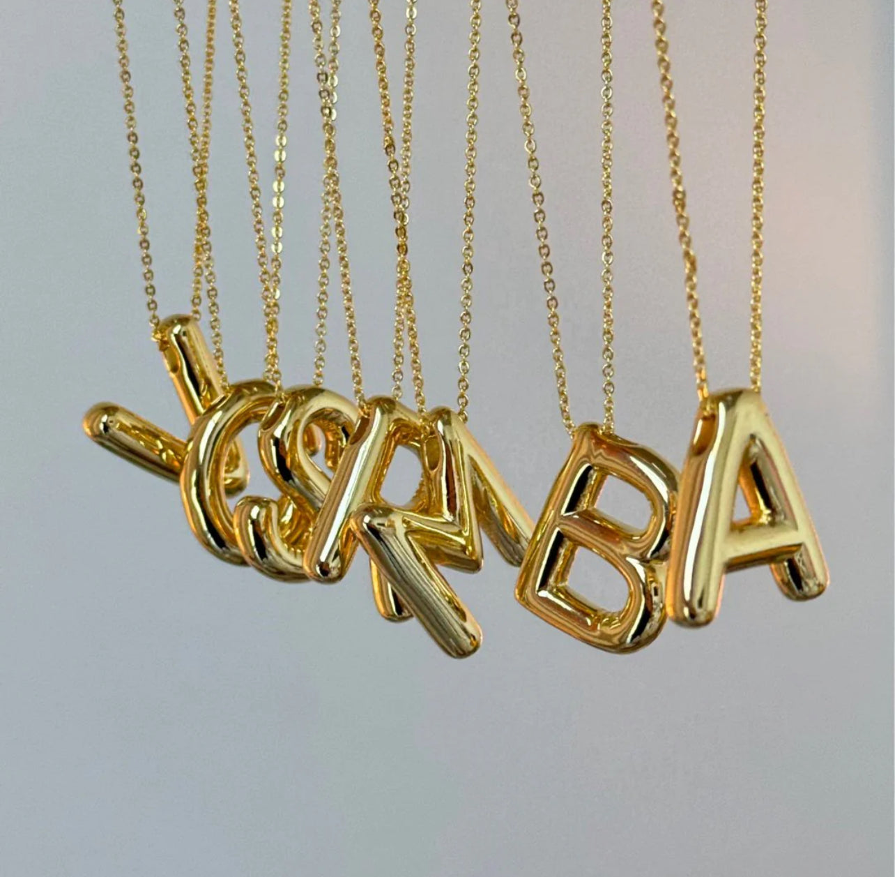 Collar Inicial De Globo Lisa