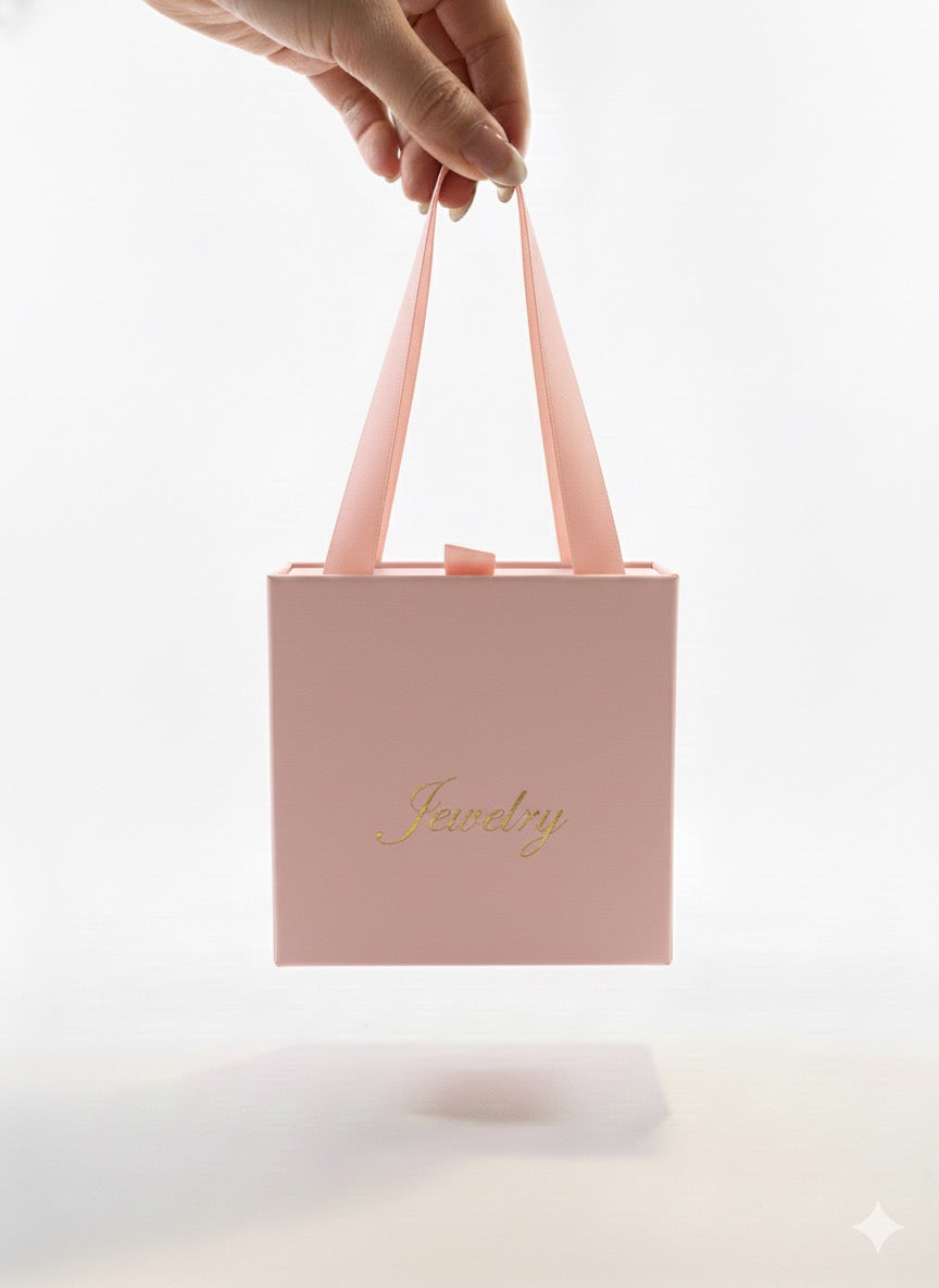 Caja de Regalo Estilo Cartera Para Joyas Color Rosa