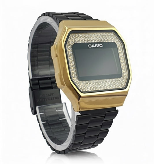 Reloj Casio Vintage Brillante Dorado y Negro