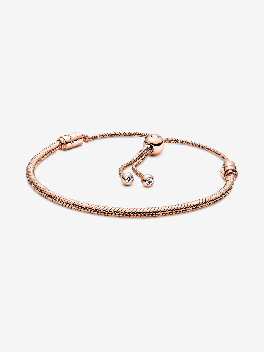Pulsera Pandora Moments Diseño Cadena de Serpiente con Cierre Deslizante Rose Gold