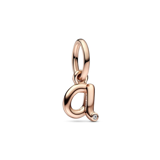 Charm Pandora Inicial Abecedario de la A - Z minúscula Rose Gold
