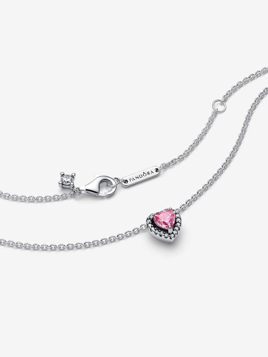 Collar Pandora Corazón Rosa