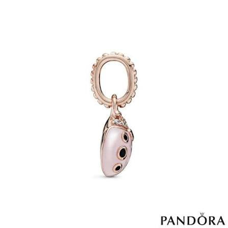 Charm Pandora Colgando Mariquita Rosa