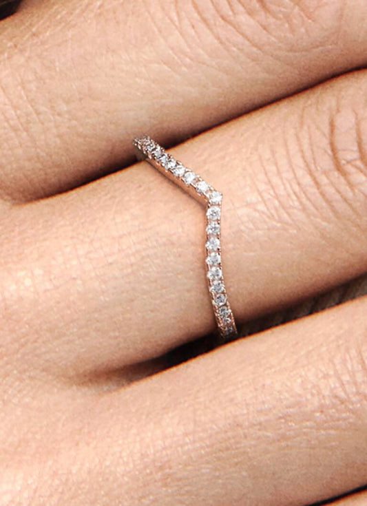 Anillo Pandora Hueso de los deseos deslumbrante Rose Gold