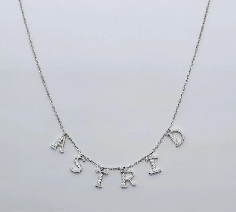 Collar De Nombre En Plata