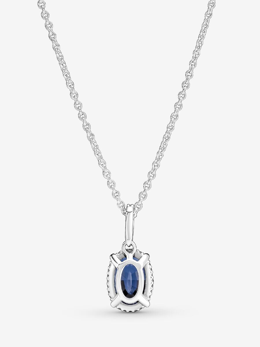 Collar Halo Brillante Punto Azul