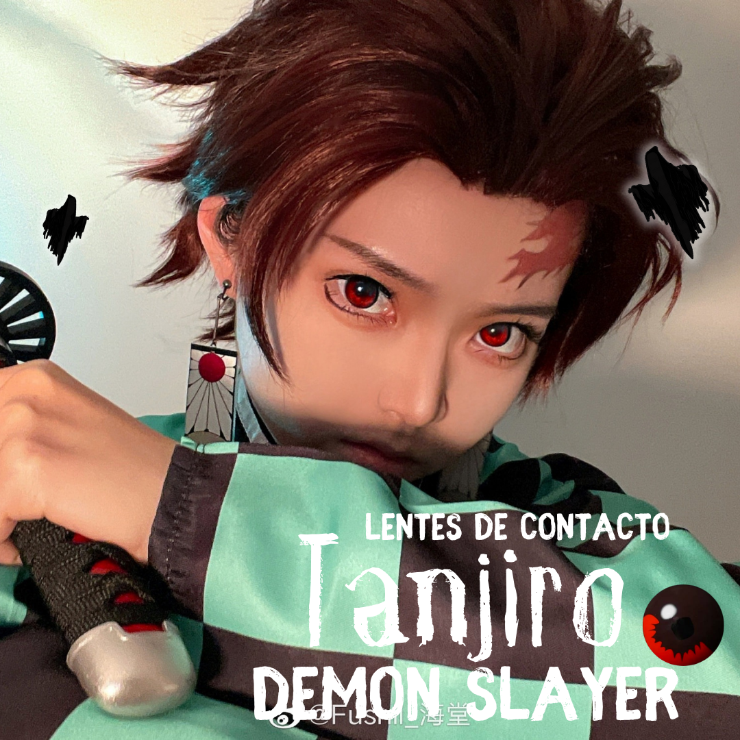 Lentes De Contacto Meetone Halloween Tono Tanjiro Demon Slayer