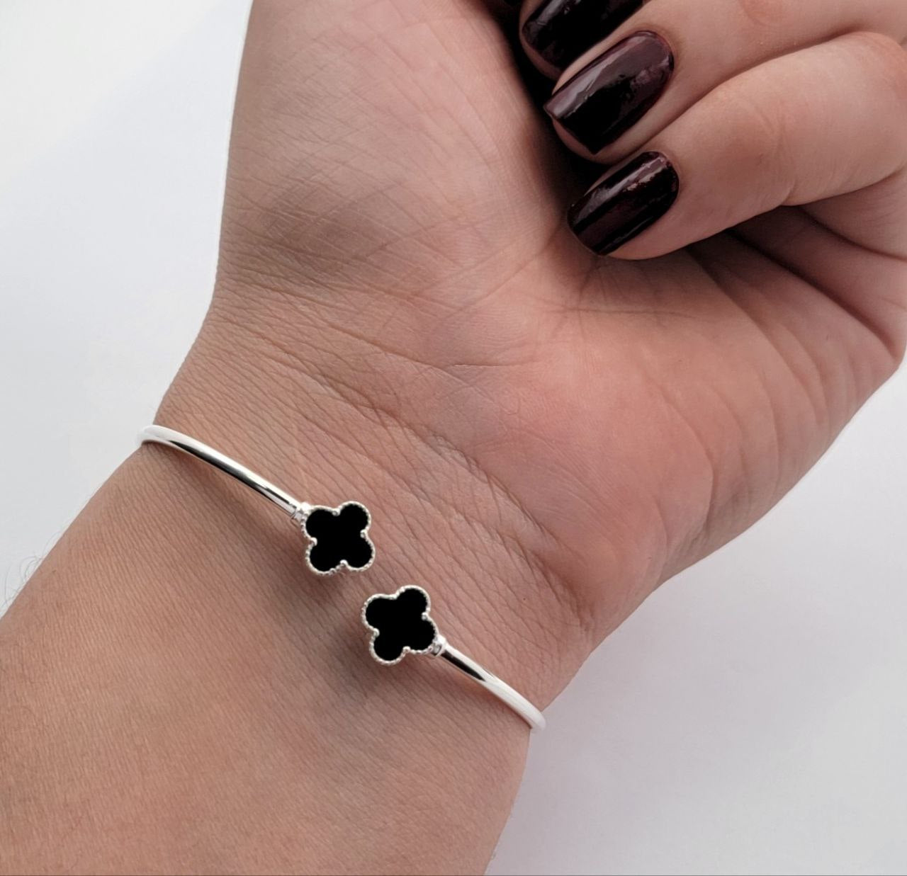Brazalete Van Cleef Rígido Negro