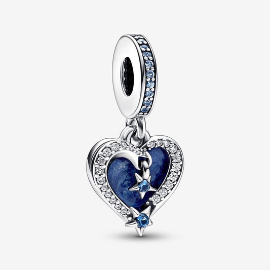 Charm Pandora Colgante Doble Estrella Fugaz Celestial