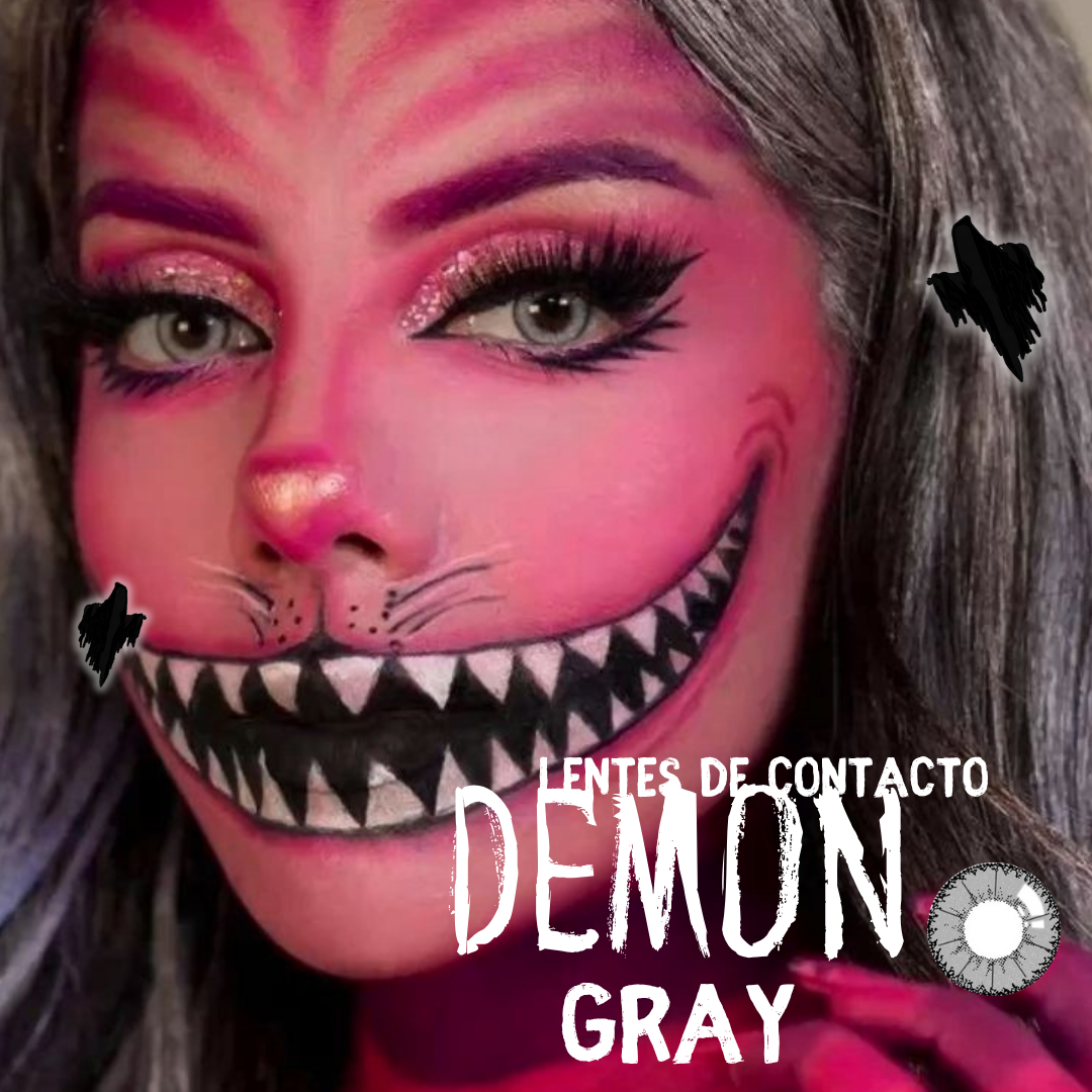 Lentes De Contacto Meetone Halloween Tono Demon Gray