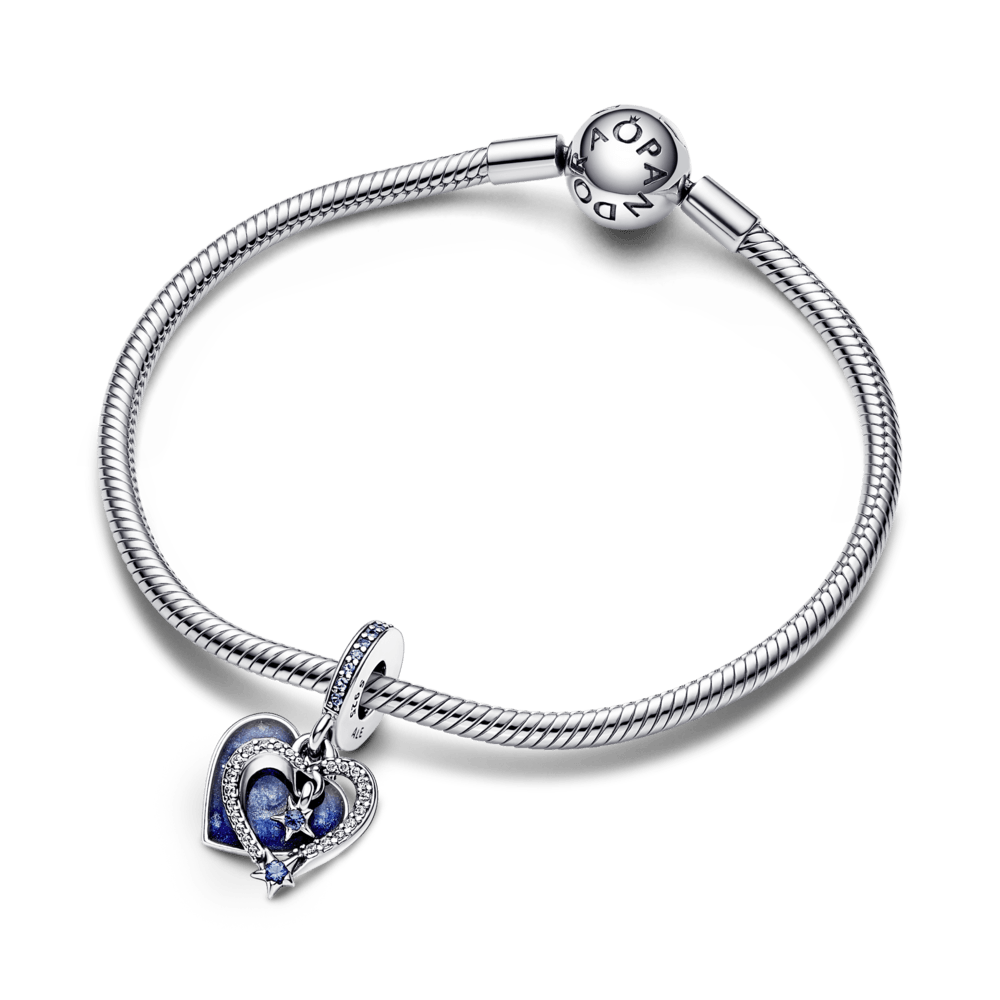Charm Pandora Colgante Doble Estrella Fugaz Celestial