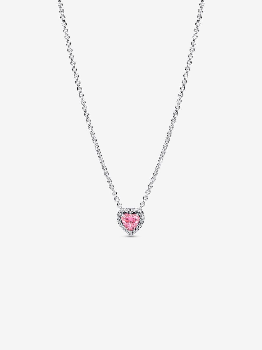 Collar Pandora Corazón Rosa