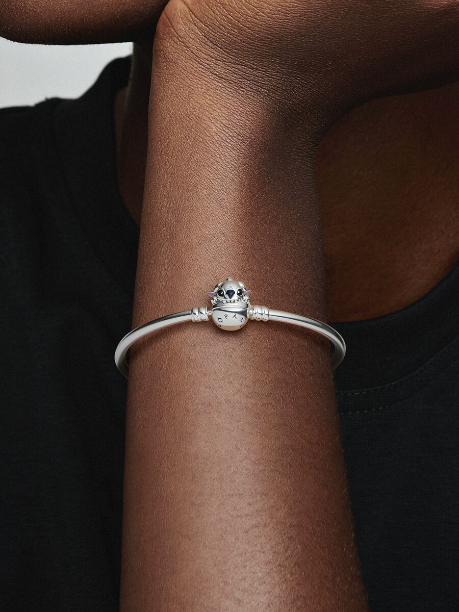 Pulsera Pandora Rígida Moments Cierre Mordisco Stitch de Disney