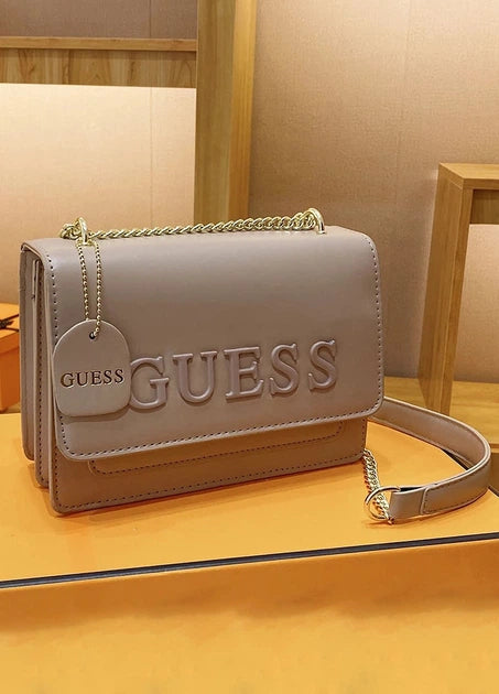 Cartera Guess Cuadrada Beige