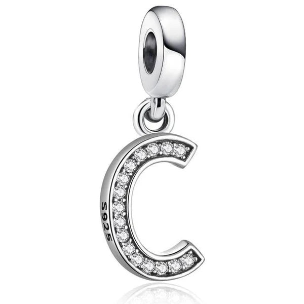 Charm Pandora Inicial Abecedario Brillante en Molde de la A-Z