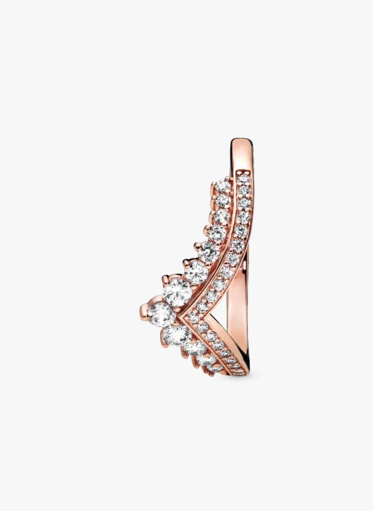 Anillo Pandora Deseo Clásico Princesa En Rose Gold