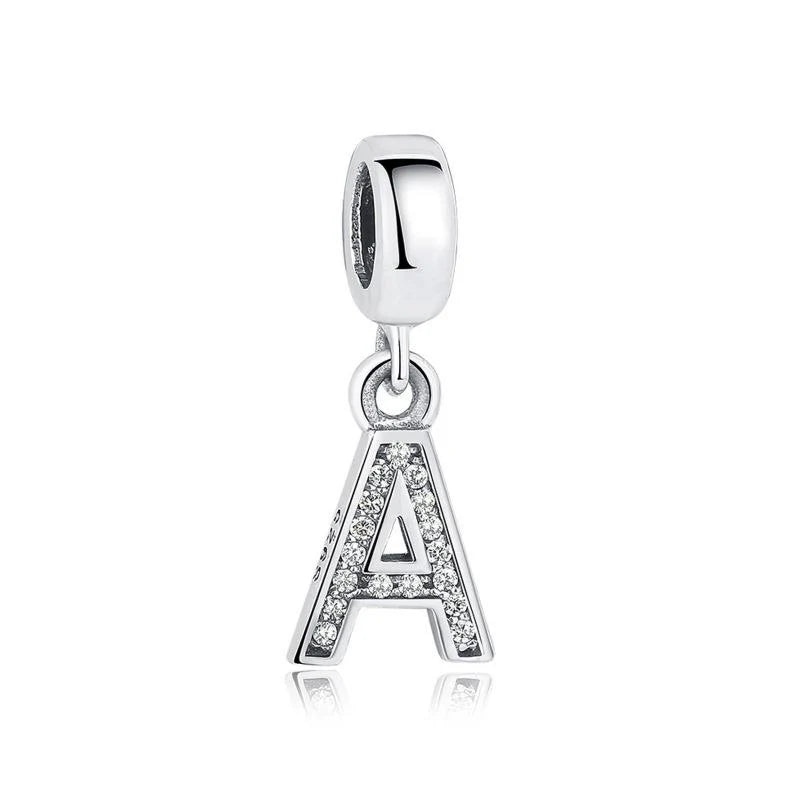 Charm Pandora Inicial Abecedario Brillante en Molde de la A-Z
