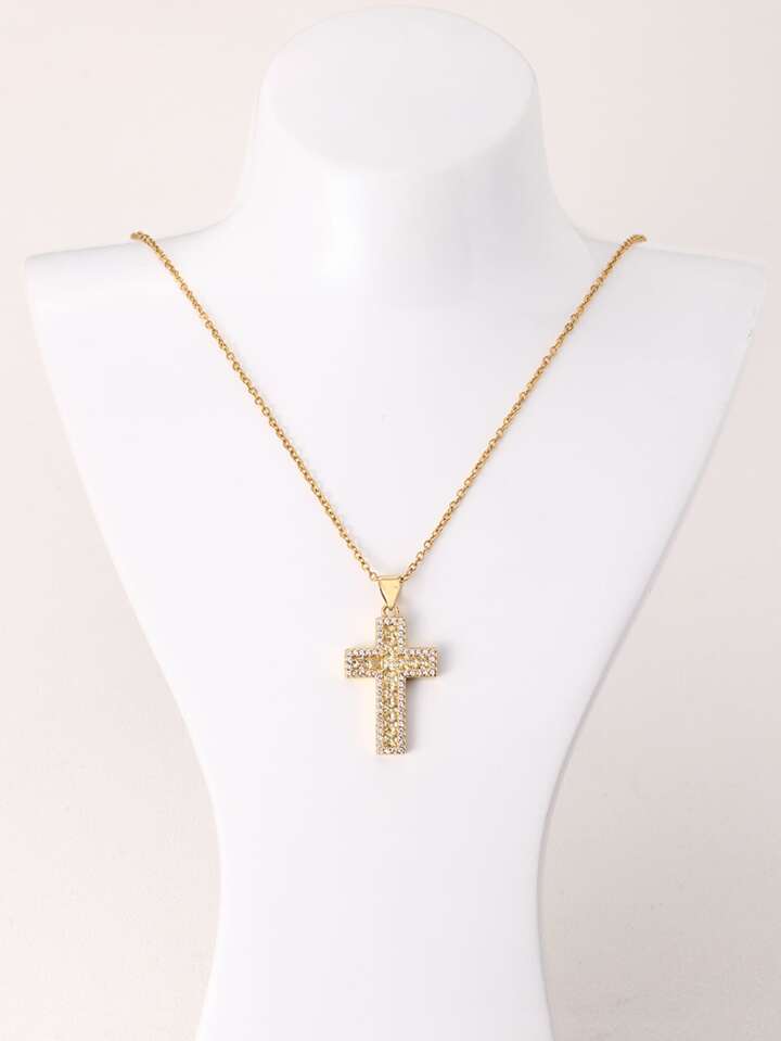 Collar de cruz delgada