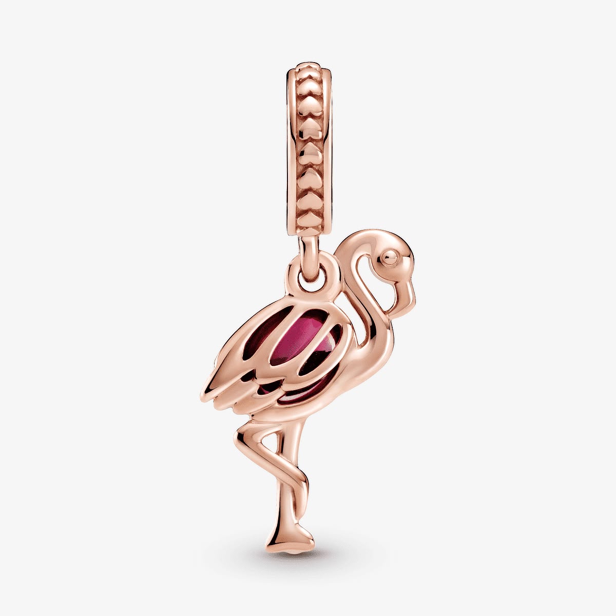 Charm Pandora Colgante Cristal de Murano Flamenco Rosa