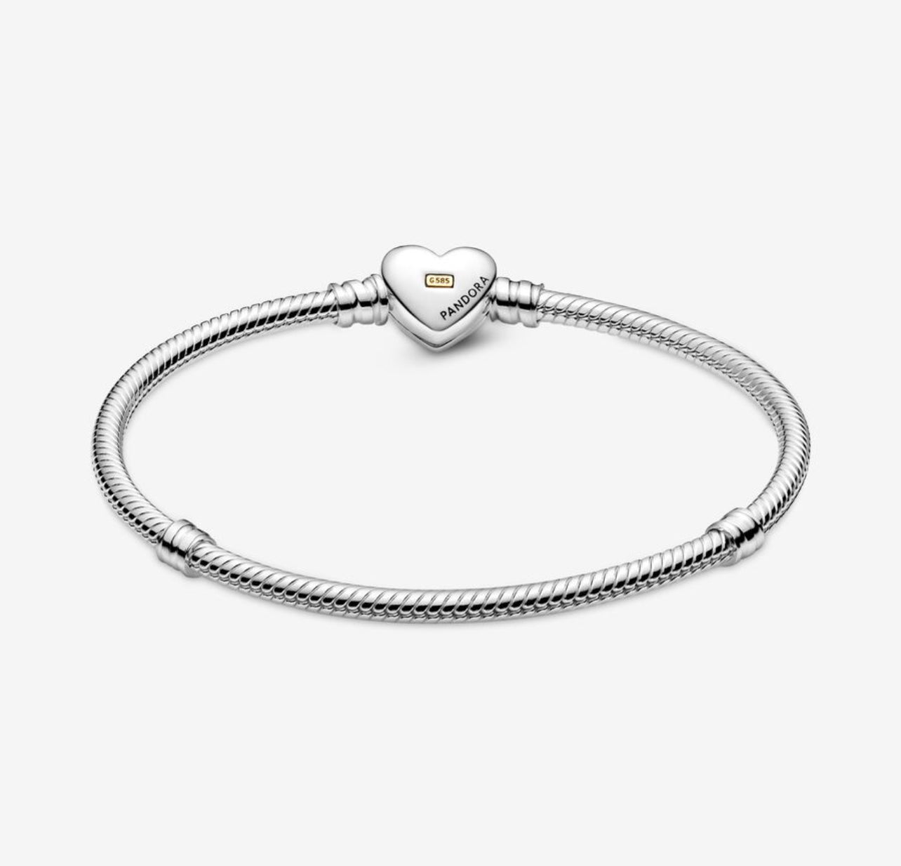 Pulsera Pandora Moments Broche de Corazón Dorado Baño en oro