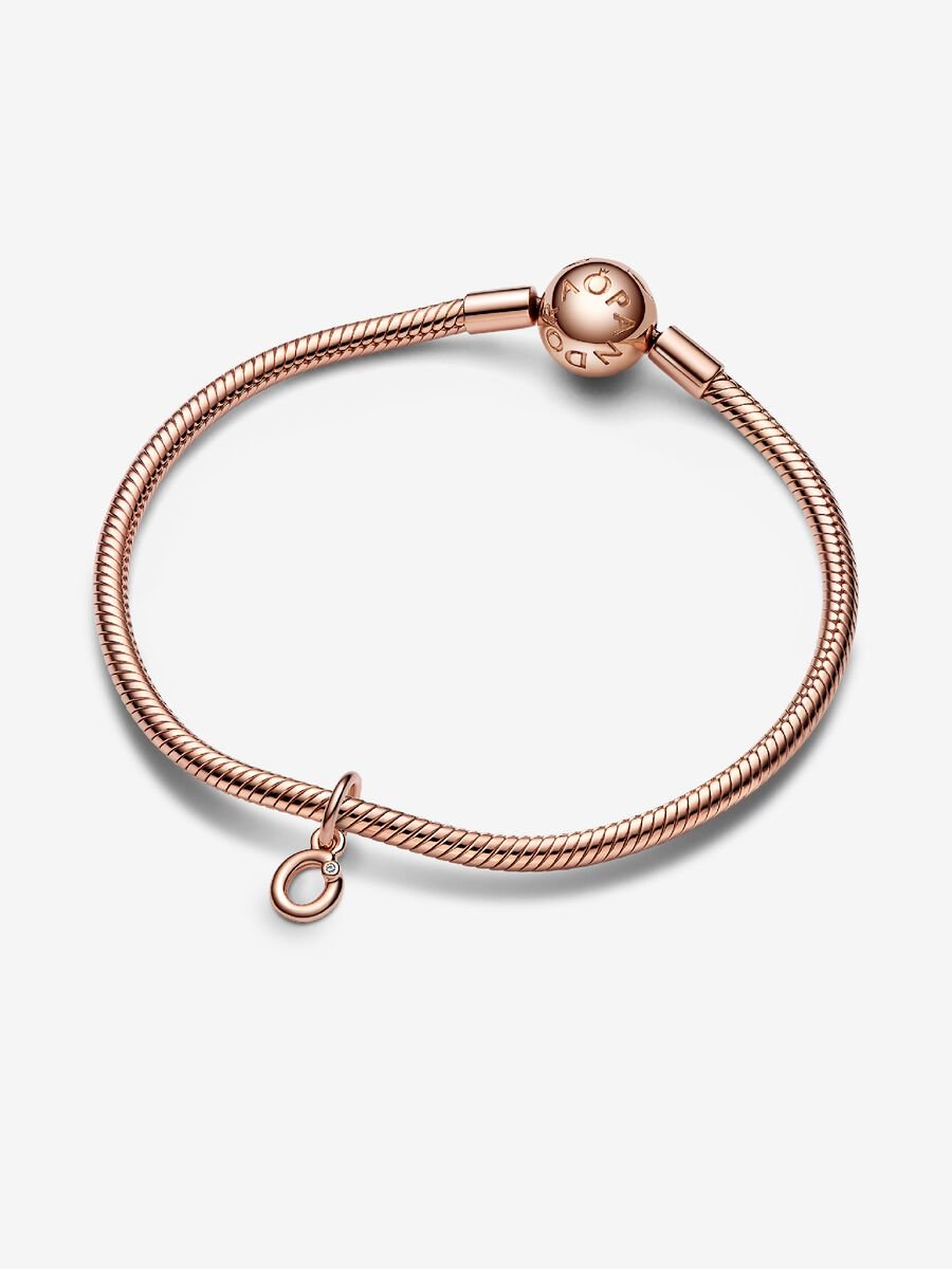 Charm Pandora Inicial Abecedario de la A - Z minúscula Rose Gold