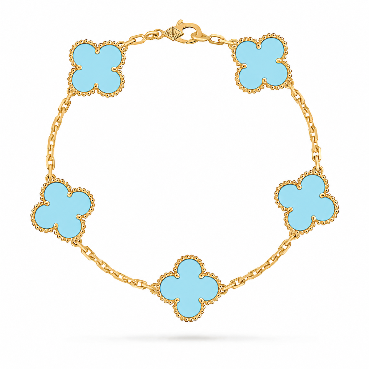 Pulsera Van Cleef Vintage Alhambra Celeste