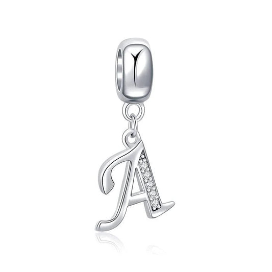 Charm Pandora Inicial Abecedario Cursiva Colgante De La A-Z