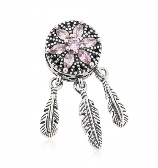 Charm Pandora Atrapasueños con Zirconias Rosas