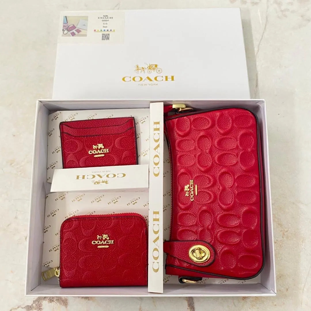 Set de Carteras Coach 3 piezas Roja