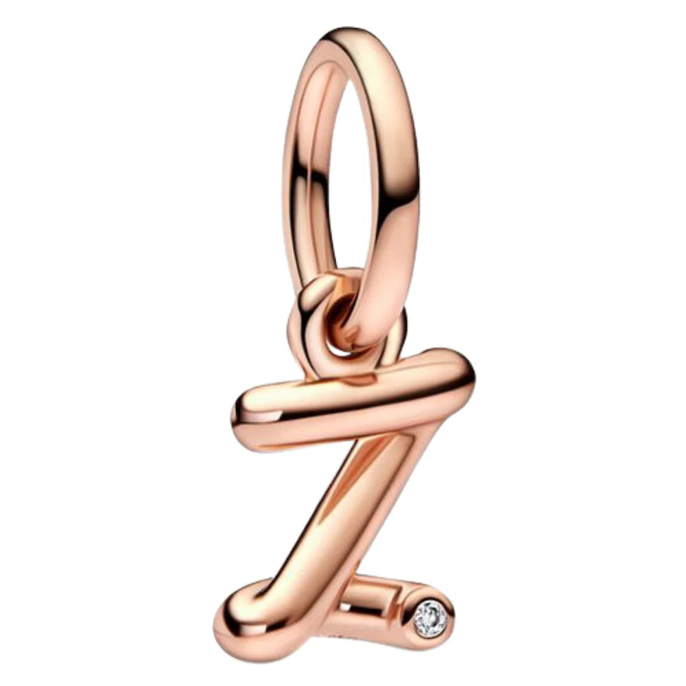 Charm Pandora Inicial Abecedario de la A - Z minúscula Rose Gold