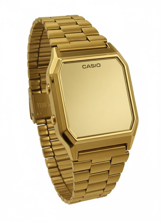 Reloj Casio Espejo Dorado