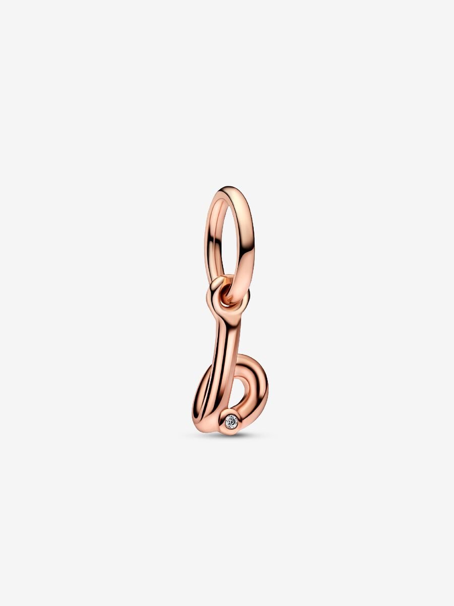Charm Pandora Inicial Abecedario de la A - Z minúscula Rose Gold