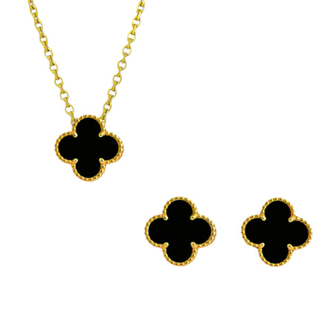 Set Van Cleef Aretes Y collar Negra