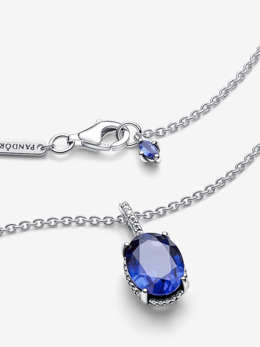 Collar Halo Brillante Punto Azul