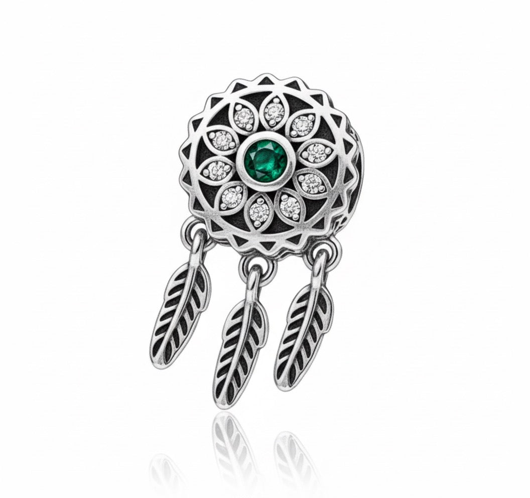 Charm Pandora Atrapasueños Punto Verde