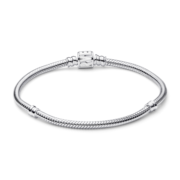 Pulsera Pandora Moments Cadena De Serpiente Cierre De Logo Marvel