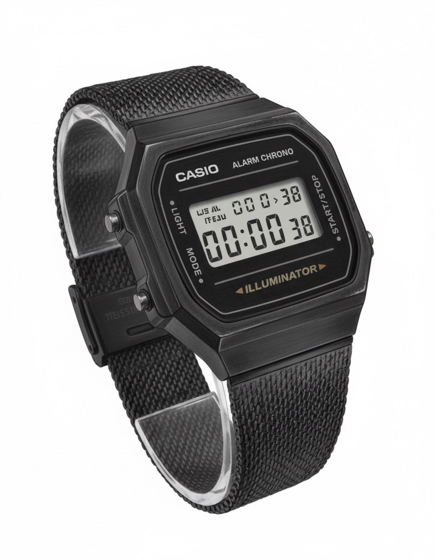 Reloj Casio con Correa de Malla Negro