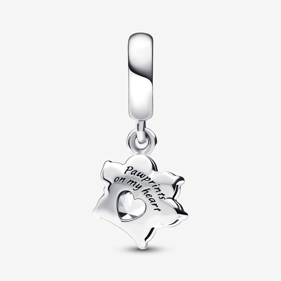 Charm Pandora Colgante Huella De Perro Brillante