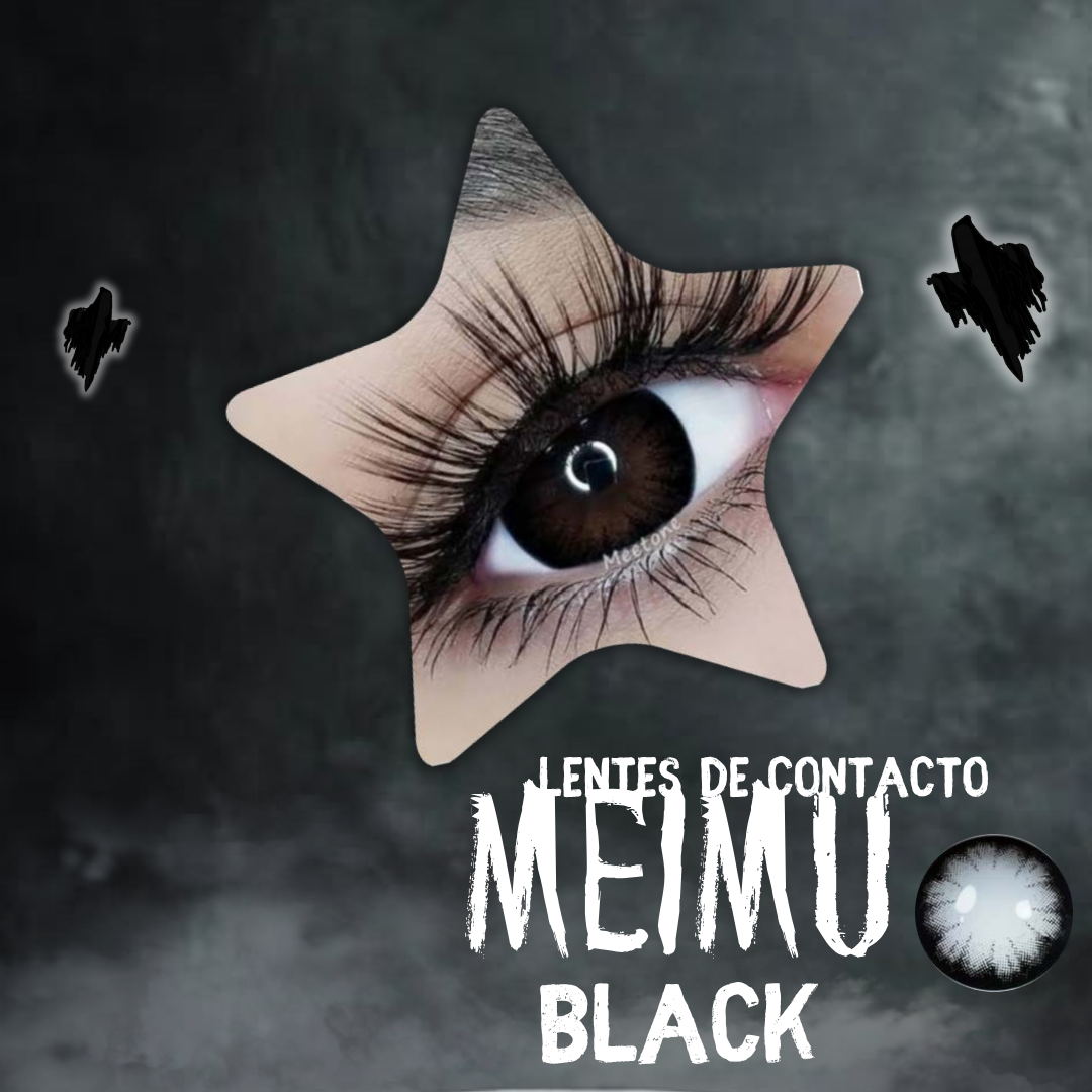 Lentes De Contacto Meetone Halloween Tono Meimu Black