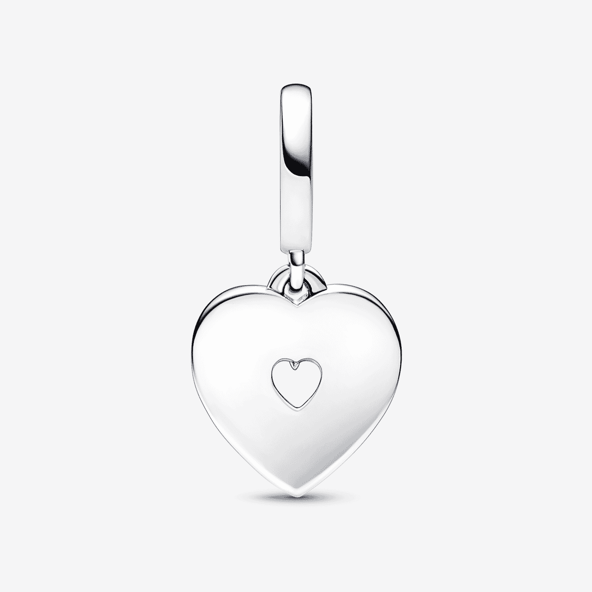 Charm Pandora Colgante Doble Corazón Blanco Anacarado