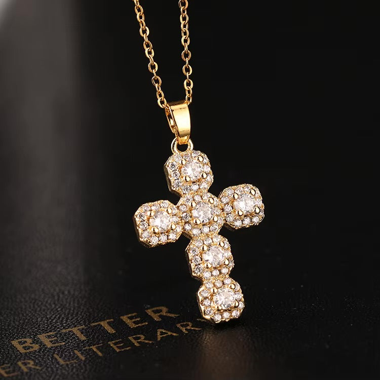 Collar De Cruz Brillante
