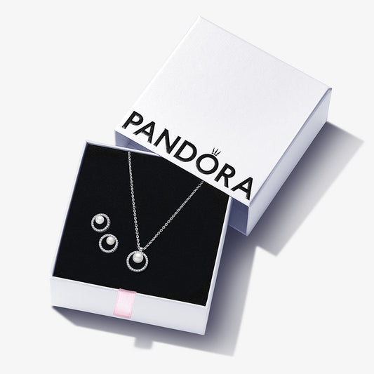 Set De Regalo Pandora Atemporal De Perlas Cultivas En Agua Dulce